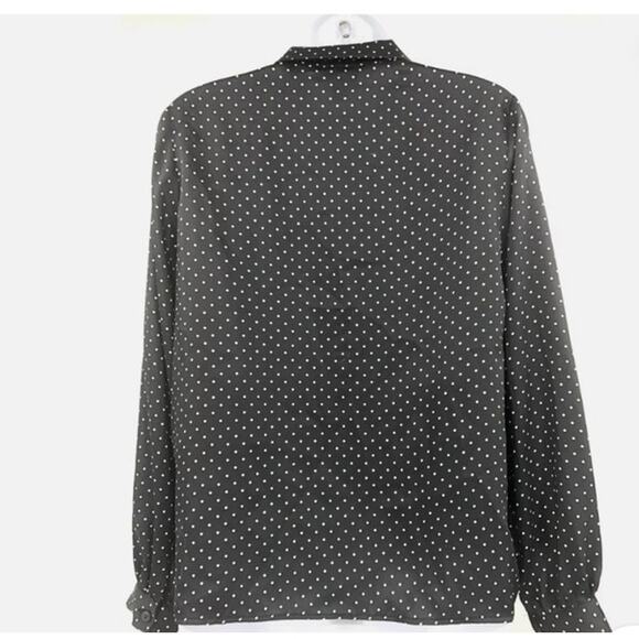 Topshop Polka Dot Scallop Blouse Size 8 - Picture 6 of 13